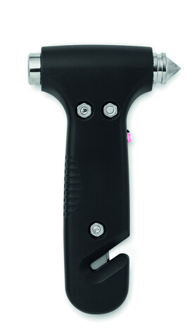 3 in 1 Notfall-Hammer - Schwarz bedrucken, Art.-Nr. MO8470-03 3 in 1 Notfall-Hammer - Schwarz bedrucken, Art.-Nr. MO8470-03