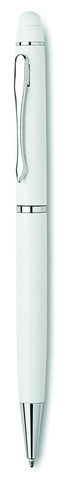 Drehkugelschreiber mit Stylus - Weiß bedrucken, Art.-Nr. MO8476-06
