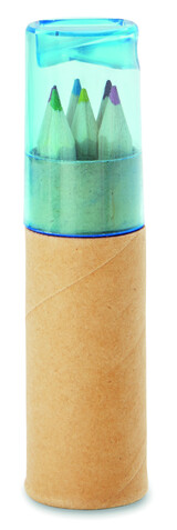 Buntstifte-Set - Transparent Blau bedrucken, Art.-Nr. MO8580-23