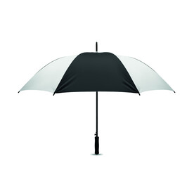 Regenschirm 68,5 cm - Weiß/schwarz bedrucken, Art.-Nr. MO8581-33