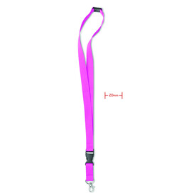Lanyard mit Metallkarabiner - Fuchsie bedrucken, Art.-Nr. MO8595-38