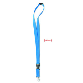 Lanyard mit Metallkarabiner - Türkis bedrucken, Art.-Nr. MO8595-12