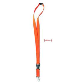 Lanyard mit Metallkarabiner - Orange bedrucken, Art.-Nr. MO8595-10