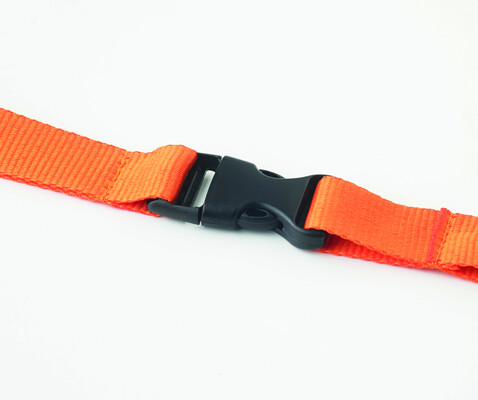 Lanyard mit Metallkarabiner - Orange bedrucken, Art.-Nr. MO8595-10