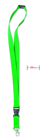 Lanyard mit Metallkarabiner - Grün bedrucken, Art.-Nr. MO8595-09 Lanyard mit Metallkarabiner - Grün bedrucken, Art.-Nr. MO8595-09