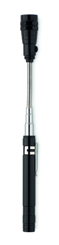 Teleskop Taschenlampe - Schwarz bedrucken, Art.-Nr. MO8621-03