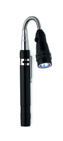 Teleskop Taschenlampe - Schwarz bedrucken, Art.-Nr. MO8621-03