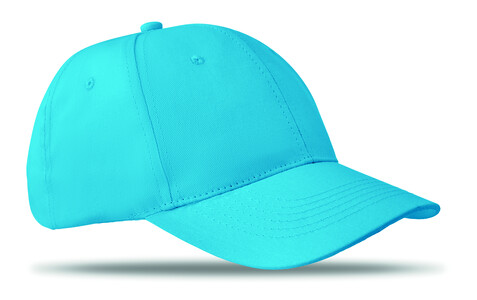 Baseball cap 6 panels 160g/m² - Türkis bedrucken, Art.-Nr. MO8834-12 Baseball cap 6 panels 160g/m² - Türkis bedrucken, Art.-Nr. MO8834-12