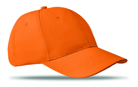 Baseball cap 6 panels 160g/m² - Orange bedrucken, Art.-Nr. MO8834-10