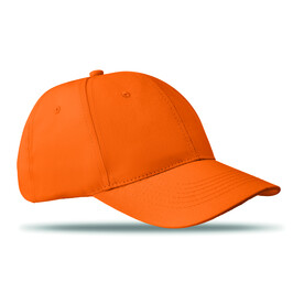 Baseball cap 6 panels 160g/m² - Orange bedrucken, Art.-Nr. MO8834-10