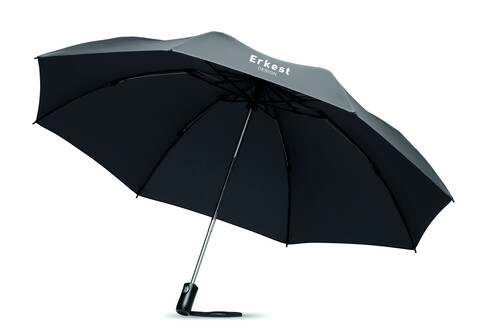 Reversibler Regenschirm - Grau bedrucken, Art.-Nr. MO9092-07 Reversibler Regenschirm - Grau bedrucken, Art.-Nr. MO9092-07