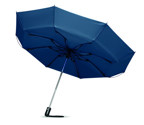 Reversibler Regenschirm - Blau bedrucken, Art.-Nr. MO9092-04