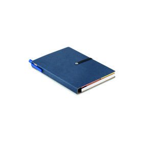 Recyceltes Notizbuch - Blau bedrucken, Art.-Nr. MO9213-04