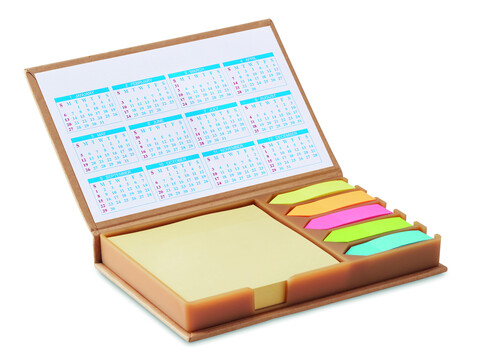 Notizzettelhalter mit Kalender - Beige bedrucken, Art.-Nr. MO9394-13 Notizzettelhalter mit Kalender - Beige bedrucken, Art.-Nr. MO9394-13