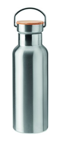 Isolierflasche 500ml - Mattsilber bedrucken, Art.-Nr. MO9431-16