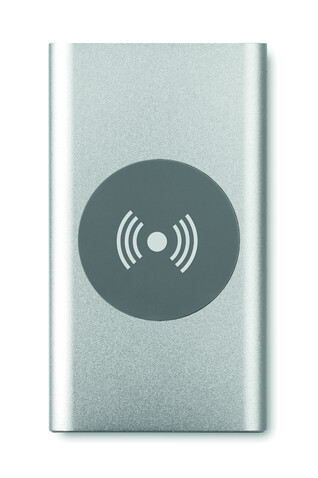 Ladestation mit Powerbank - Mattsilber bedrucken, Art.-Nr. MO9498-16 Ladestation mit Powerbank - Mattsilber bedrucken, Art.-Nr. MO9498-16