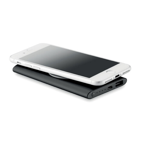 Ladestation mit Powerbank - Schwarz bedrucken, Art.-Nr. MO9498-03 Ladestation mit Powerbank - Schwarz bedrucken, Art.-Nr. MO9498-03