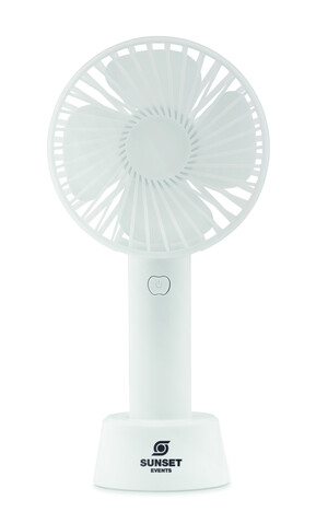 USB-Tischventilator - Weiß bedrucken, Art.-Nr. MO9599-06 USB-Tischventilator - Weiß bedrucken, Art.-Nr. MO9599-06