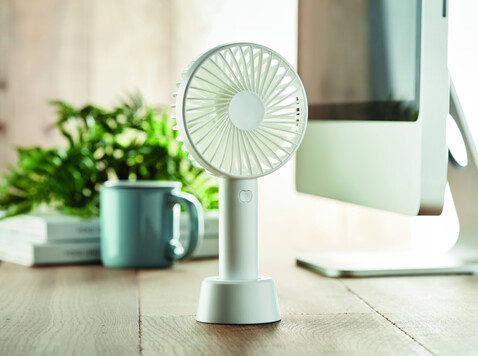 USB-Tischventilator - Weiß bedrucken, Art.-Nr. MO9599-06 USB-Tischventilator - Weiß bedrucken, Art.-Nr. MO9599-06