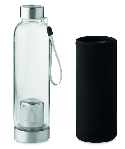 Einwandige Trinkflasche - Schwarz bedrucken, Art.-Nr. MO9636-03