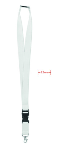 Lanyard mit Metallkarabiner - Weiß bedrucken, Art.-Nr. MO9661-06 Lanyard mit Metallkarabiner - Weiß bedrucken, Art.-Nr. MO9661-06