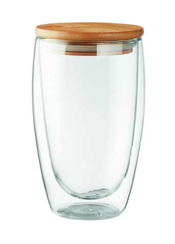 Doppelwandiges Glas 450 ml - Transparent bedrucken, Art.-Nr. MO9721-22