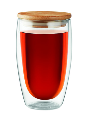 Doppelwandiges Glas 450 ml - Transparent bedrucken, Art.-Nr. MO9721-22