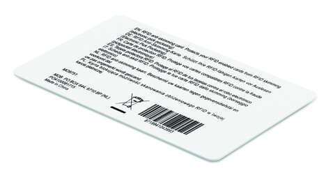 RFID Anti-Skimming Karte - Weiß bedrucken, Art.-Nr. MO9751-06