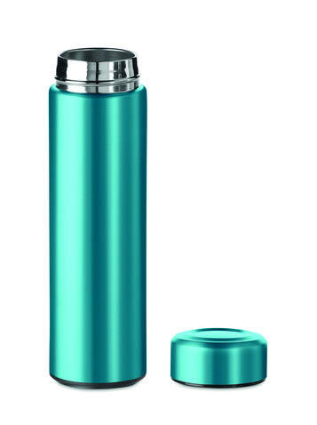 Edelstahl Trinkflasche 425 ml - Türkis bedrucken, Art.-Nr. MO9810-12 Edelstahl Trinkflasche 425 ml - Türkis bedrucken, Art.-Nr. MO9810-12