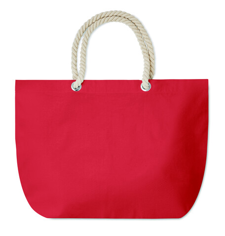 Strandtasche mit Kordelgriff - Rot bedrucken, Art.-Nr. MO9813-05 Strandtasche mit Kordelgriff - Rot bedrucken, Art.-Nr. MO9813-05
