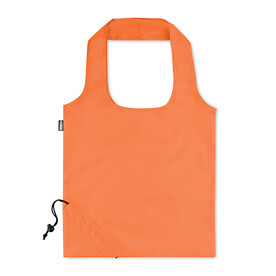 Faltbare Einkaufstasche RPET - Orange bedrucken, Art.-Nr. MO9861-10