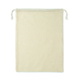 Netzbeutel Baumwolle - Beige bedrucken, Art.-Nr. MO9865-13