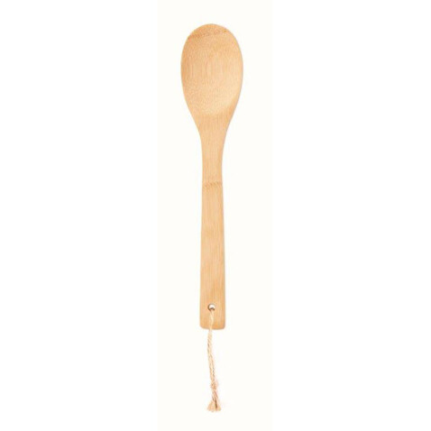 Spoon salad bamboo - Beige bedrucken, Art.-Nr. MO9904-13
