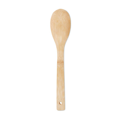Spoon salad bamboo - Beige bedrucken, Art.-Nr. MO9904-13