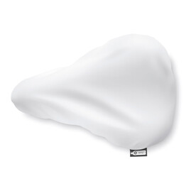Saddle cover RPET - Weiß bedrucken, Art.-Nr. MO9908-06