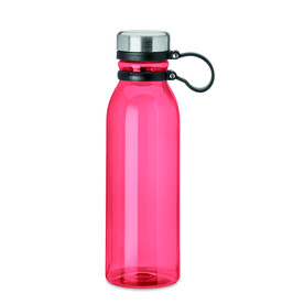 RPET Trinkflasche 780 ml - Transparent Rot bedrucken, Art.-Nr. MO9940-25