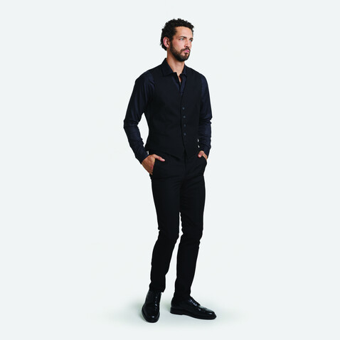 GABIN MEN SUIT TROUSER - Deep Black bedrucken, Art.-Nr. N03162-DB-L GABIN MEN SUIT TROUSER - Deep Black bedrucken, Art.-Nr. N03162-DB-L