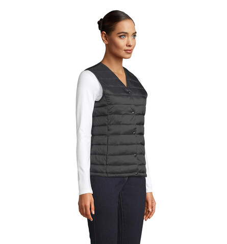 ARTHUR WOMEN BODYWARMER - Deep Black bedrucken, Art.-Nr. N03173-DB-S