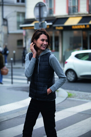 ARTHUR WOMEN BODYWARMER - Deep Black bedrucken, Art.-Nr. N03173-DB-S
