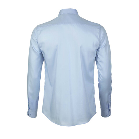 BLAISE MEN SHIRT - Soft Blue bedrucken, Art.-Nr. N03182-EU-XL