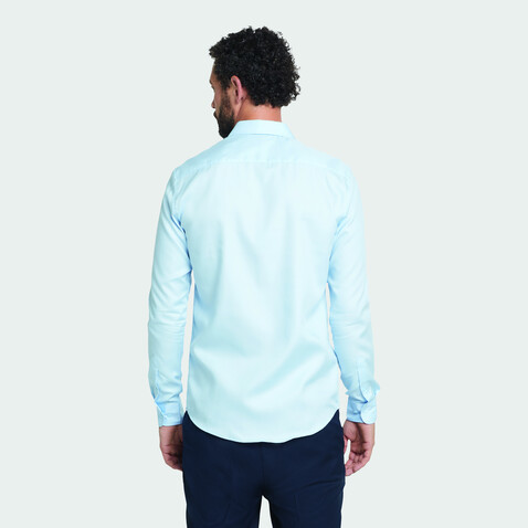 BLAISE MEN SHIRT - Soft Blue bedrucken, Art.-Nr. N03182-EU-XL