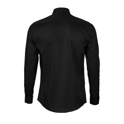 BLAISE MEN SHIRT - Deep Black bedrucken, Art.-Nr. N03182-DB-4XL