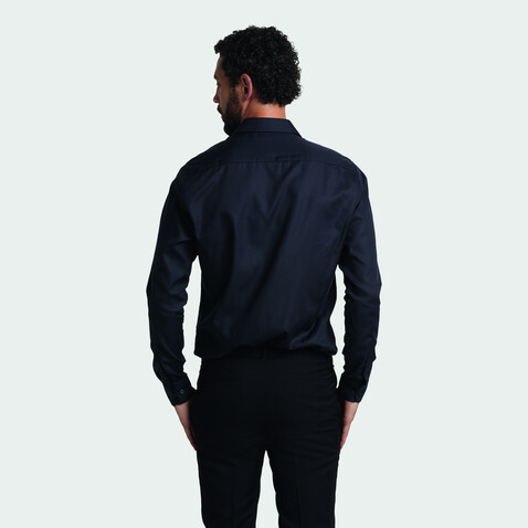 BLAISE MEN SHIRT - Deep Black bedrucken, Art.-Nr. N03182-DB-4XL