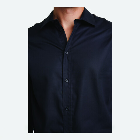 BLAISE MEN SHIRT - Deep Black bedrucken, Art.-Nr. N03182-DB-4XL