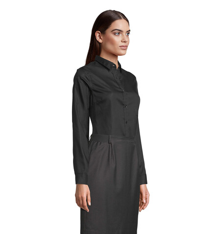 BLAISE WOMEN SHIRT - Deep Black bedrucken, Art.-Nr. N03183-DB-L BLAISE WOMEN SHIRT - Deep Black bedrucken, Art.-Nr. N03183-DB-L