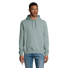 NICHOLAS MEN HOODED SWEAT - Dusty Green bedrucken, Art.-Nr. N03196-IE-L