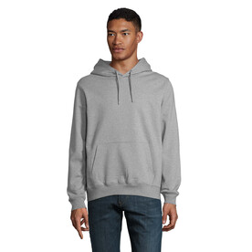 NICHOLAS MEN HOODED SWEAT - Gray Melanged bedrucken, Art.-Nr. N03196-MM-XXL
