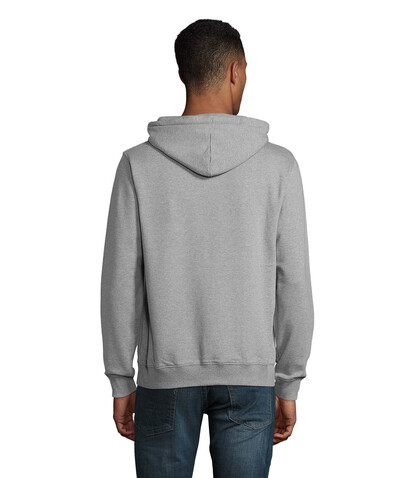 NICHOLAS MEN HOODED SWEAT - Gray Melanged bedrucken, Art.-Nr. N03196-MM-XXL