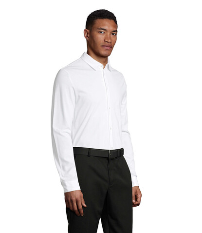 BALTHAZAR MEN SHIRT - Optic White bedrucken, Art.-Nr. N03198-OQ-3XL