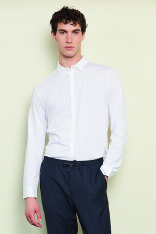 BALTHAZAR MEN SHIRT - Optic White bedrucken, Art.-Nr. N03198-OQ-3XL